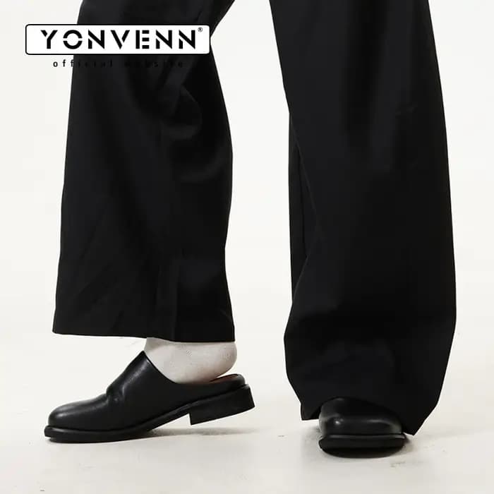 Pantoufles en cuir pour hommes