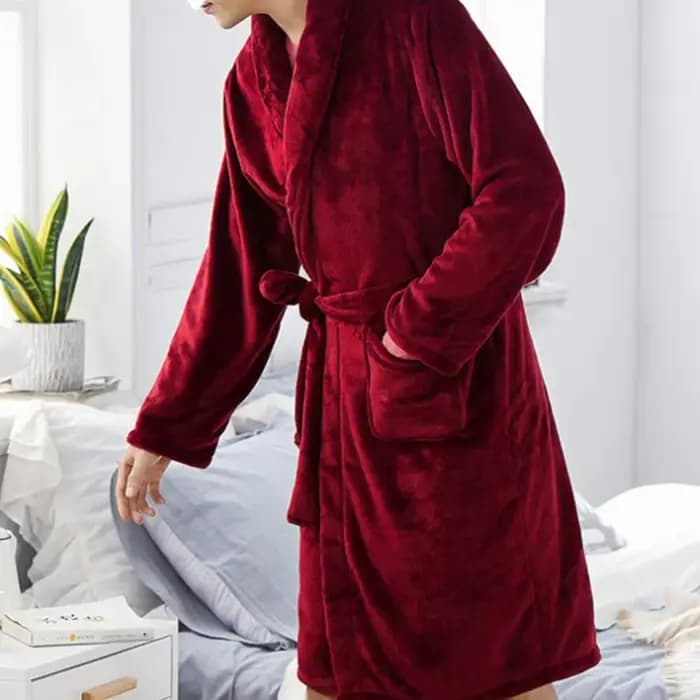 Peignoir de bain à revers pour hommes et femmes