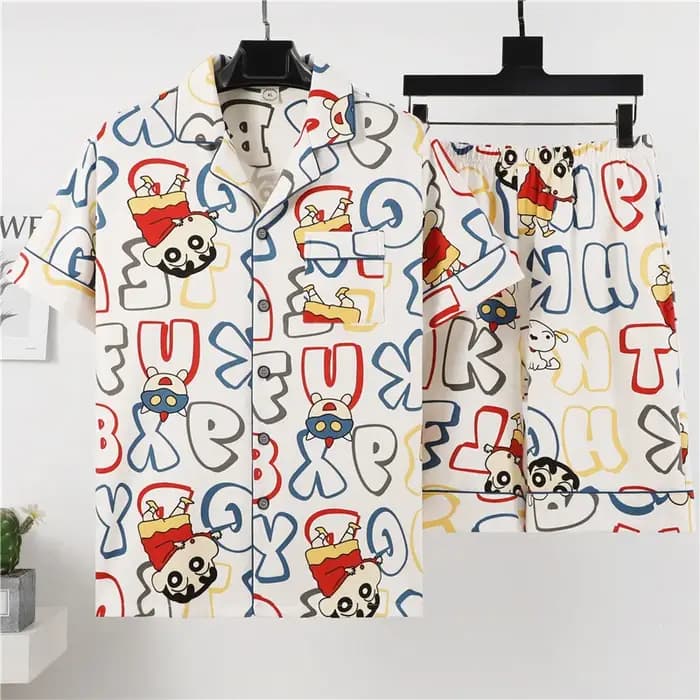 Grande taille Anime une pièce Luffy pyjamas ensemble doux confortable homme femmes vêtements de nuit coton pyjama ample ample décontracté vêtements de maison