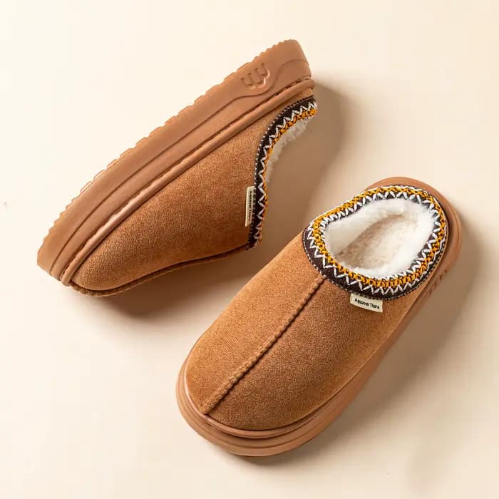 Hiver anti-dérapant femmes doux pantoufle bottes mode Couples extérieur décontracté intérieur flou chaud confort hommes en peluche Houseshoes filles