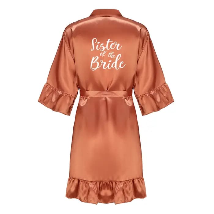 Robe Kimono à Volants avec Lettres Blanches pour Femme