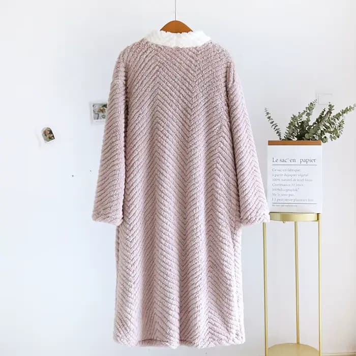 Automne hiver Robe de nuit femme corail velours