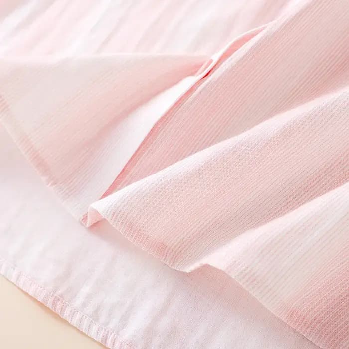 Pyjama en coton à rayures dégradées, Double gaze, vêtements de détente pour couples, col rond, manches longues, pantalon pour femmes, automne 2025