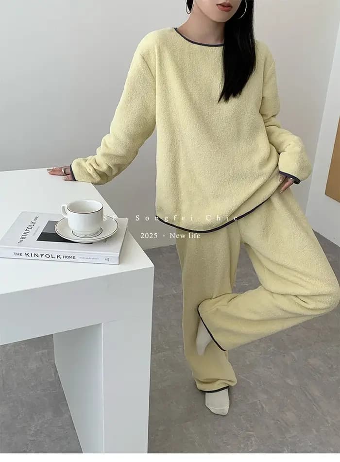Pijama Feminino nouveau épaissir chaud femmes pyjama ensemble automne hiver femmes maison vêtements