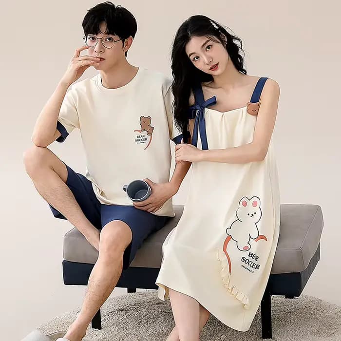 Ensemble de pyjama de dessin animé mignon pour couple