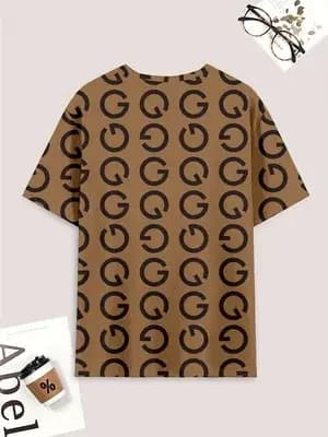 Ensemble pyjama pour homme à manches courtes et short avec imprimés lettre "G"