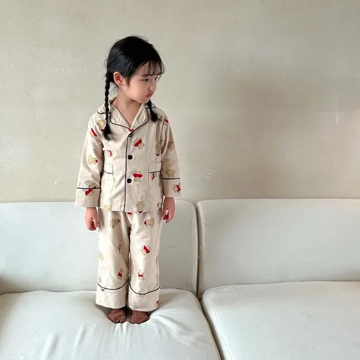 Ensemble de pyjama imprimé dessin animé pour enfants