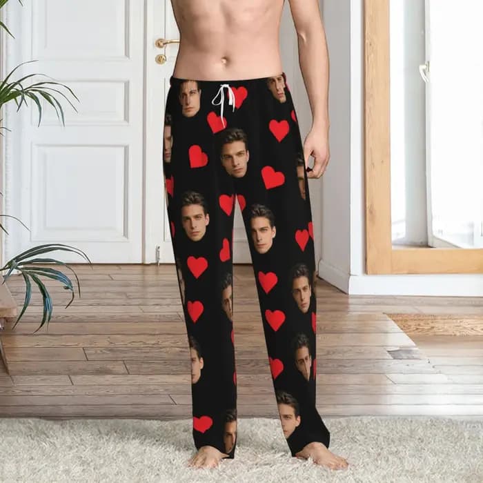 Pantalon de couchage personnalisé avec photos faciales personnalisées