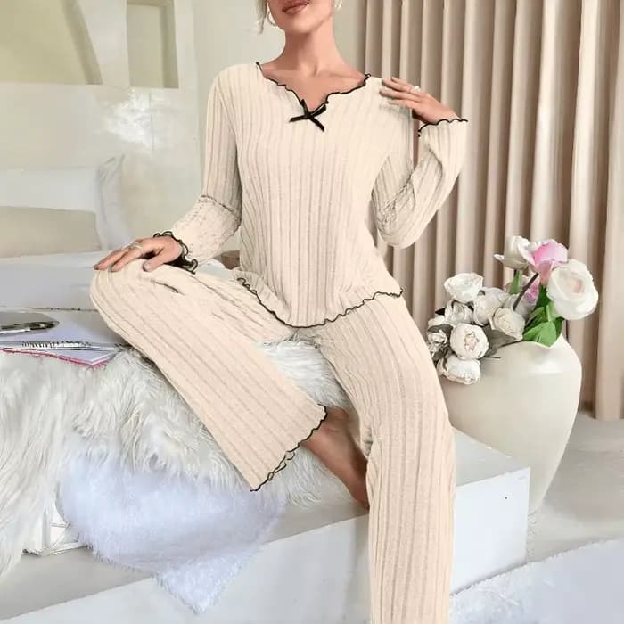 Pyjama en flanelle chaud pour femme