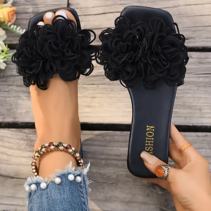 Fleur femmes pantoufles 2025 nouvelles