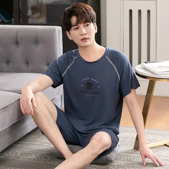 Grande taille M-4XL hommes pyjamas ensemble été Modal à manches courtes Pijama mâle vêtements de nui