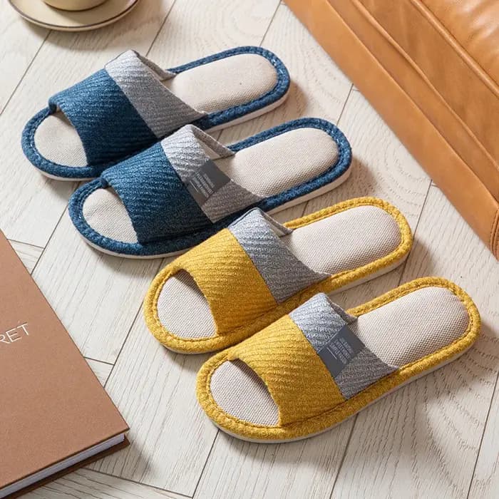 GUQIWT Pantoufles en lin pour le printemps et l'été