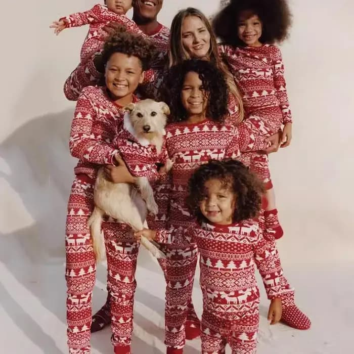 Pyjamas de famille de noël mère père enfants