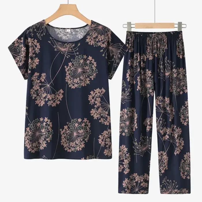 5XL grande taille femmes pyjamas imbibés nouveau coton rayonne vêtements de nuit à manches courtes pantalon capri