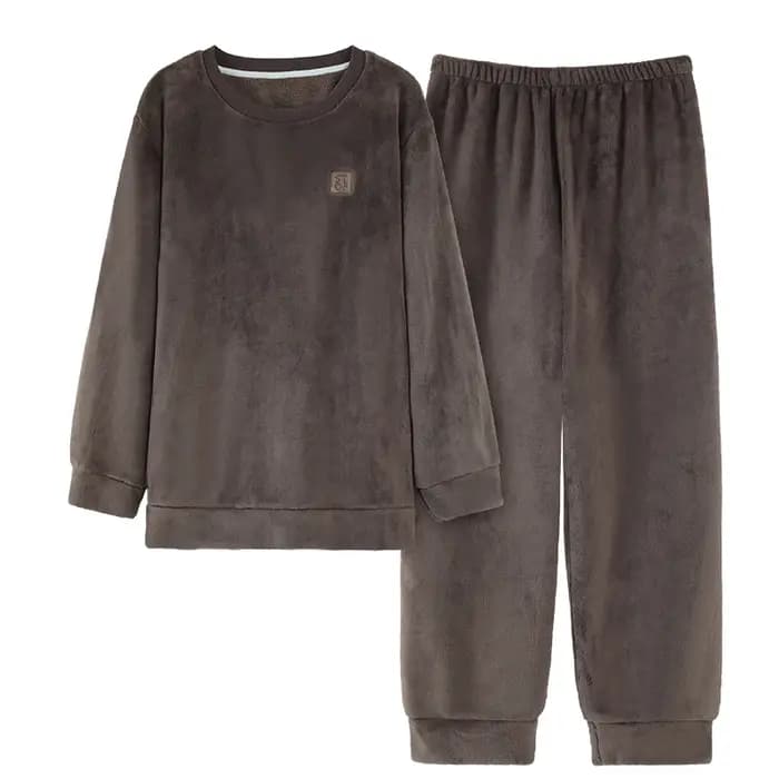 Le plus récent hiver épais chaud flanelle pyjamas ensemble hommes corail polaire Pijama Hombre