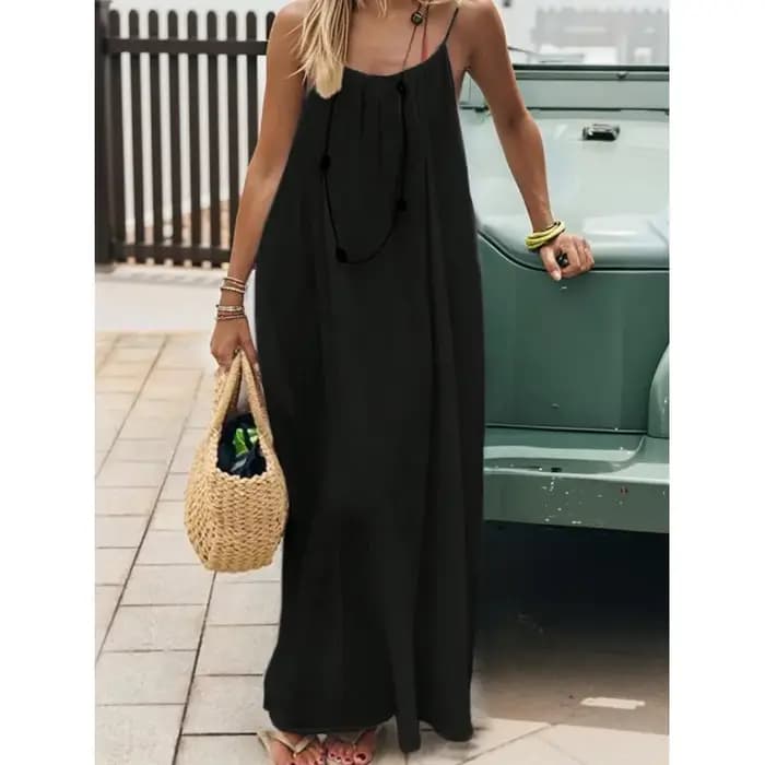 Nouvelle arrivée : Robe longue décontractée sans bretelles ni dos pour femme