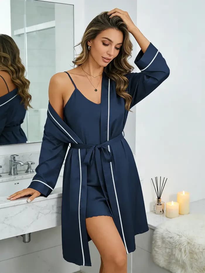 Ensemble de vêtements de nuit en deux pièces pour femmes