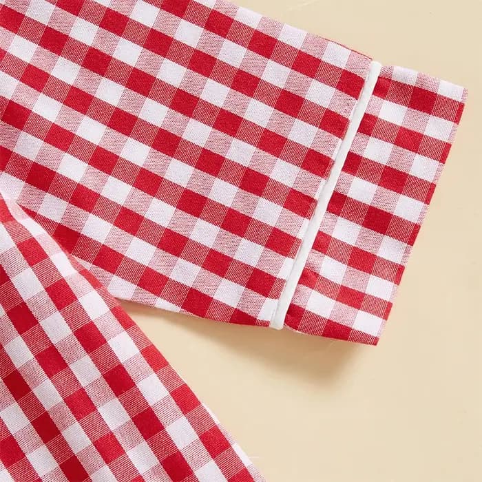 Pyjama à carreaux pour bébés filles et garçons