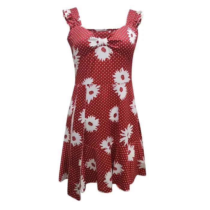 Breezy-Robe en fibre avec imprimé floral vibrant et col en V élégant