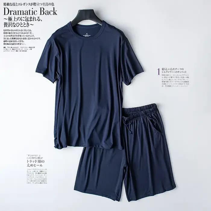 Pyjama d'été décontracté à manches courtes pour hommes