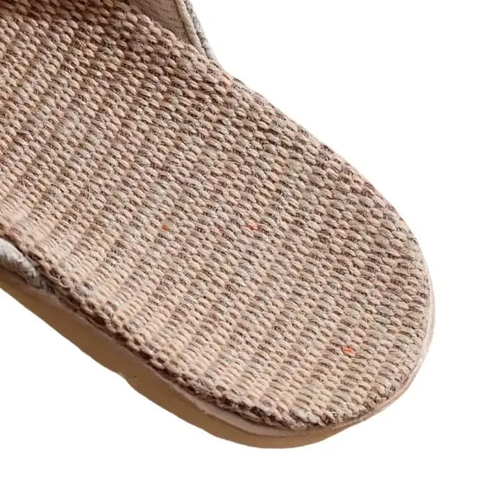 Pantoufles confortables en lin ajouré pour femmes