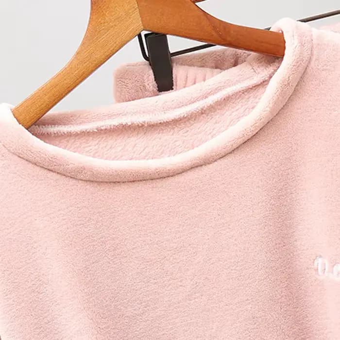 Femmes hiver flanelle pyjama ensemble polaire pyjamas vêtements de nuit Homewear épais chaud velours femme costume