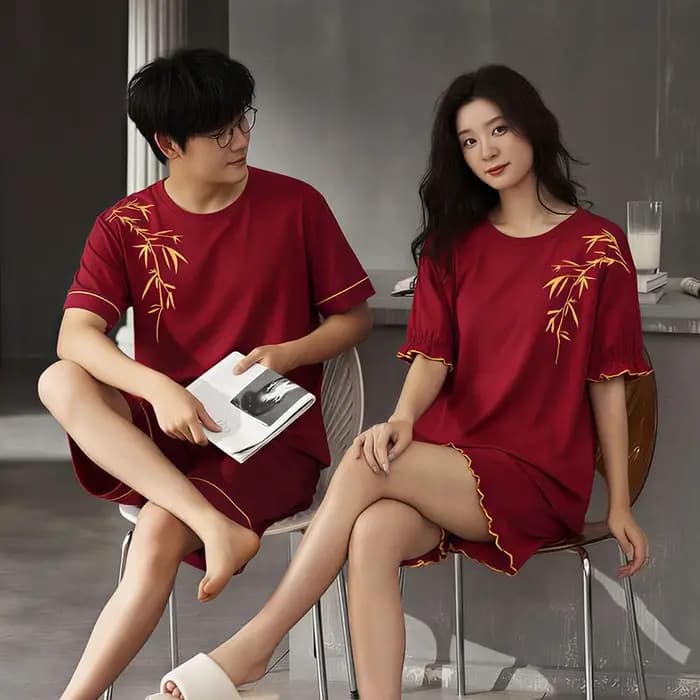 Ensembles de pyjama d'été 2026 pour couple, manches longues, 100 % coton, pour homme, style coréen, ample, vêtements de nuit, pyjama femme, vêtements d'intérieur, pijama mujer