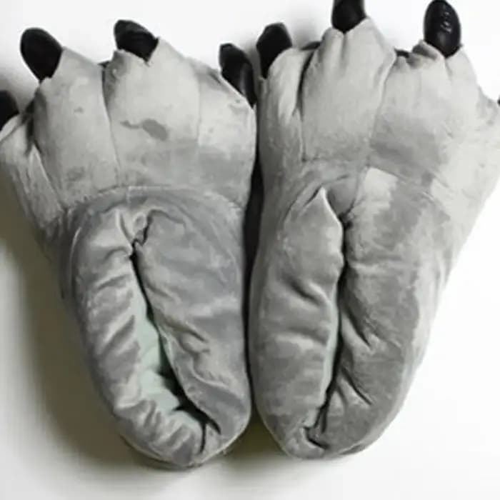 Pantoufles en forme de patte de dinosaure pour hommes