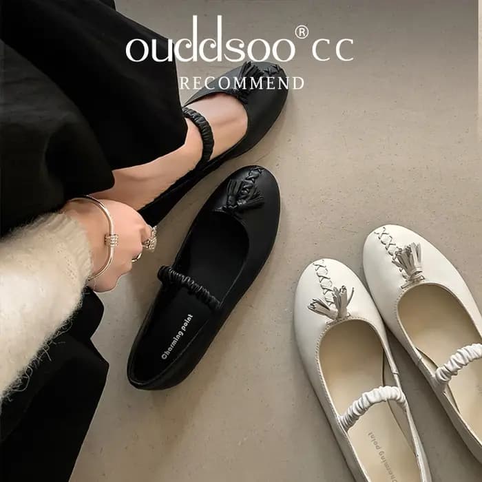 Ods Mules plates pantoufle femmes bout carré chaussures de Ballet confortable toboggan peu profond