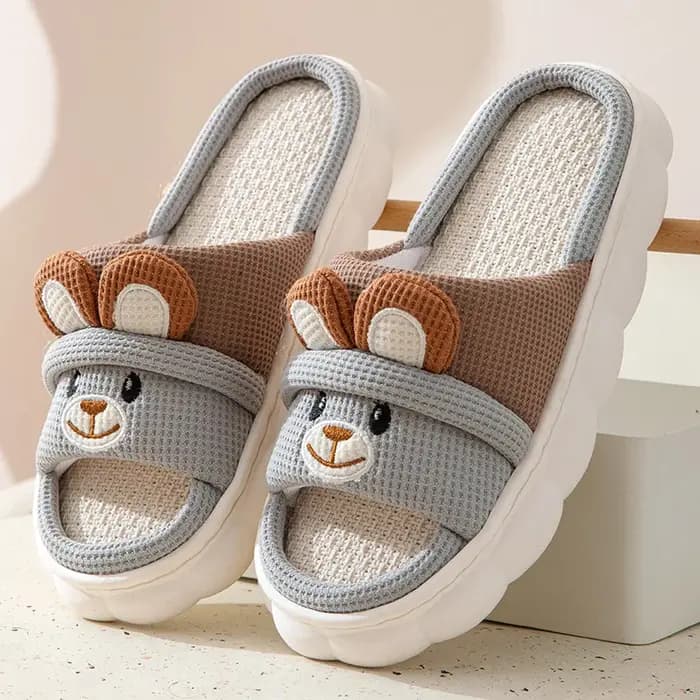 Pantoufles en lin pour femmes