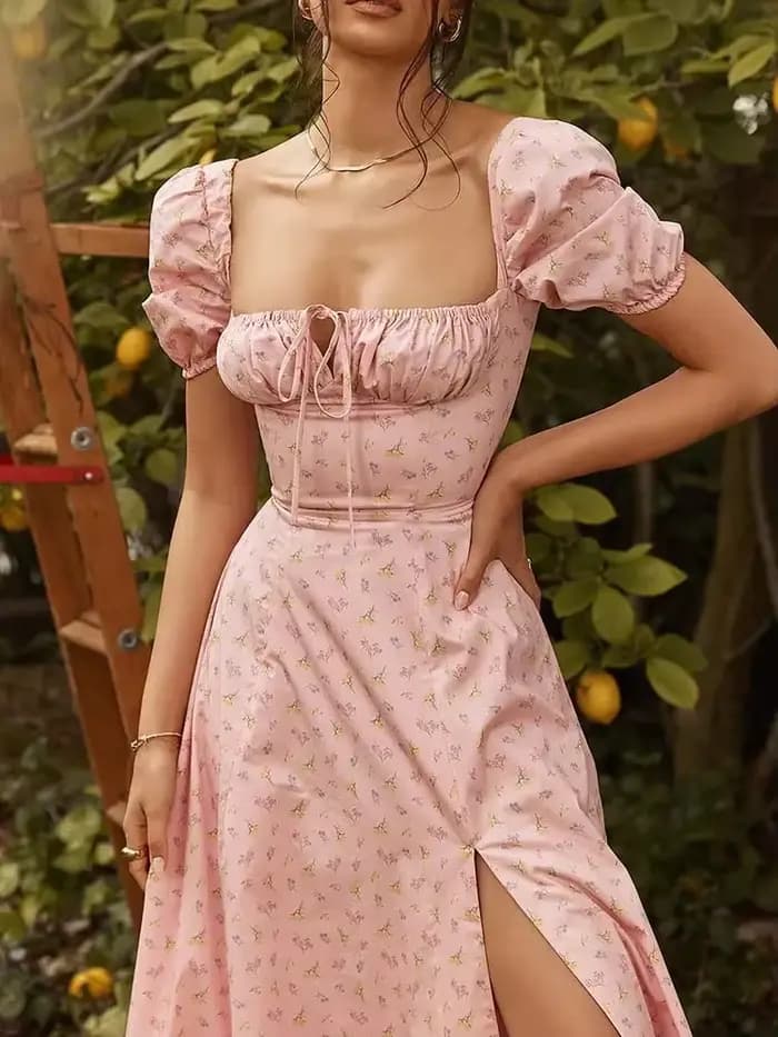 Robe Longue à Imprimé Floral pour Femme