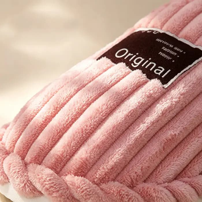Pantoufles d'intérieur en velours côtelé pour femme, légères, à semelle souple, chaudes, en coton, antidérapantes, grandes tailles, collection automne-hiver