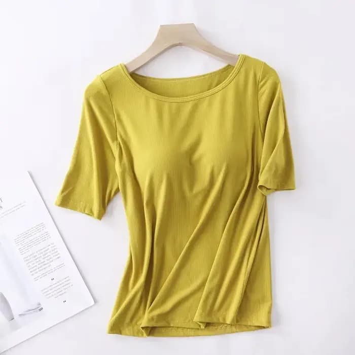 Pyjama une pièce pour femmes, hauts de pyjama en coton modal à manches courtes, t-shirt avec coussinet de poitrine, sous-vêtements décontractés, pijama de nuit