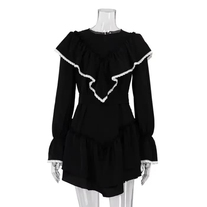 Robe de soirée Corset élégante pour femmes, vêtements Y2K INS, mode décontractée, manches longues év