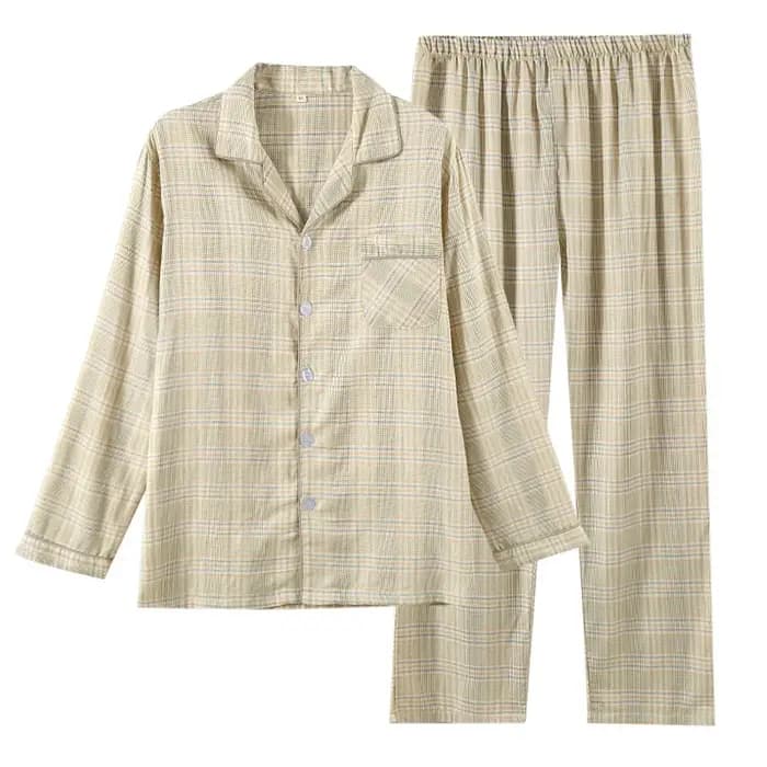 Pyjama Double couche teint en fil pour hommes