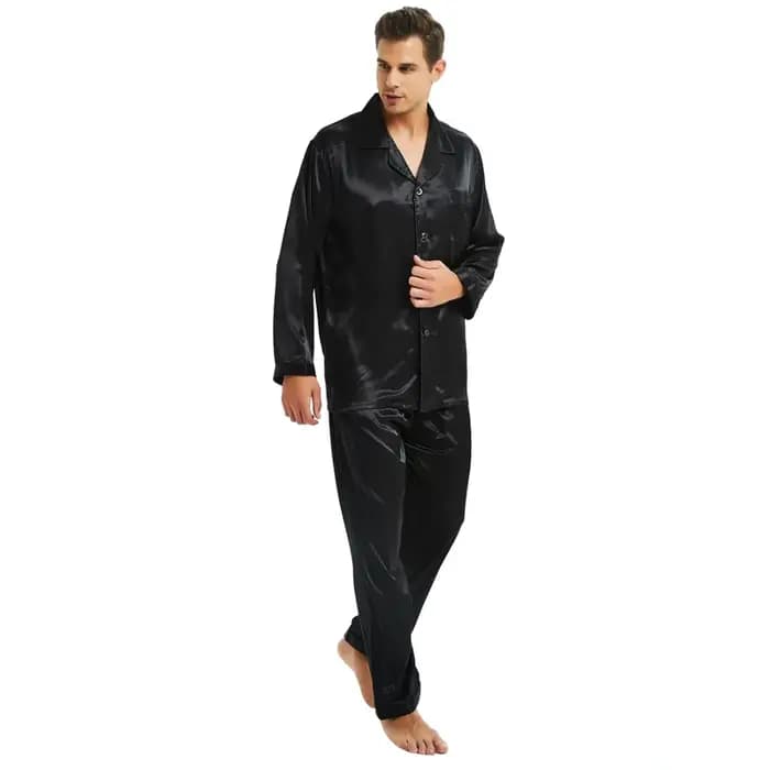 Ensemble pyjama en Satin de soie pour homme