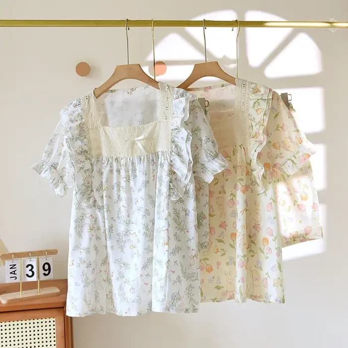 Ensemble pyjama short imprimé Floral pour femmes