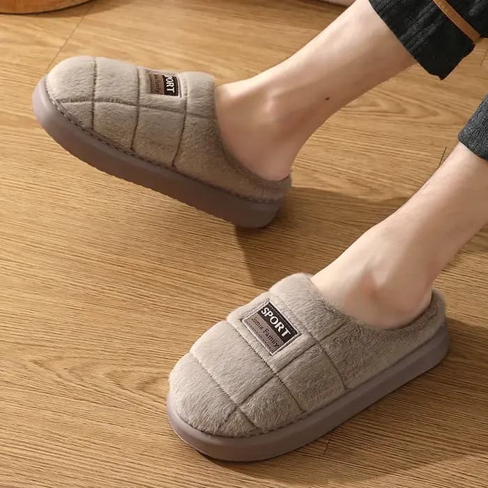Pantoufles d'hiver larges pour hommes – Semelle épaisse avec confort nuage