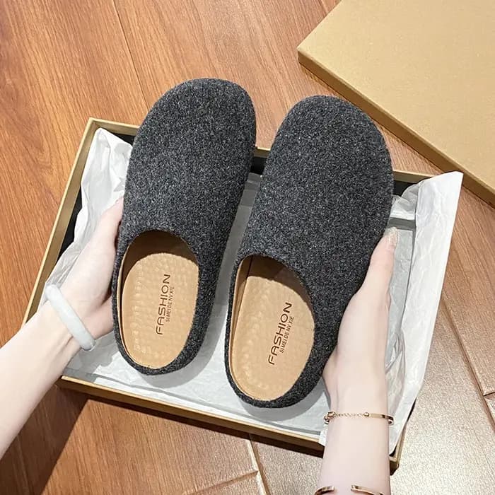 Pantoufles sabots confortables en daim pour femmes