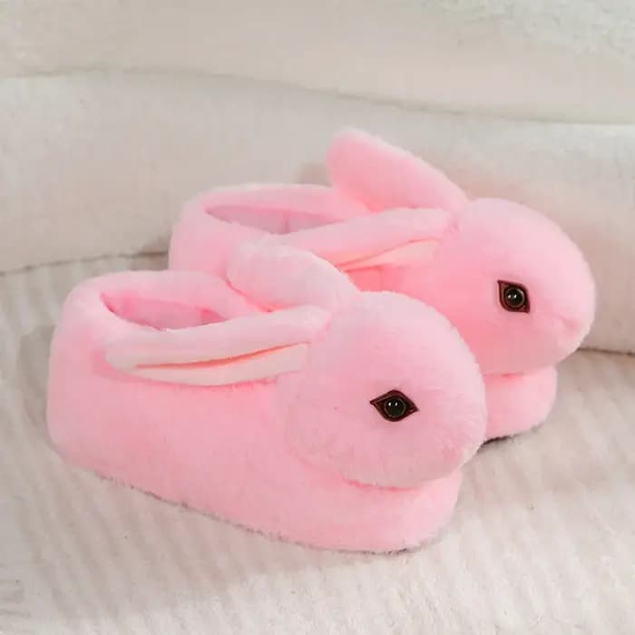 Pantoufles de lapin de dessin animé pour femmes