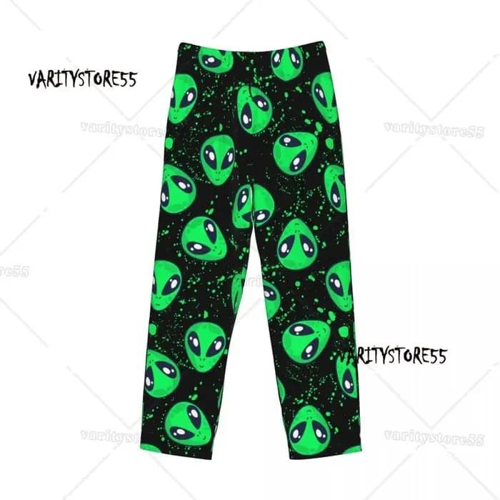 Pantalon de pyjama Alien vert drôle personnalisé