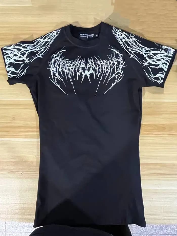 Breathedivinity Vêtements ajustés à haute élasticité - T-shirt de course et d'entraînement pour hommes