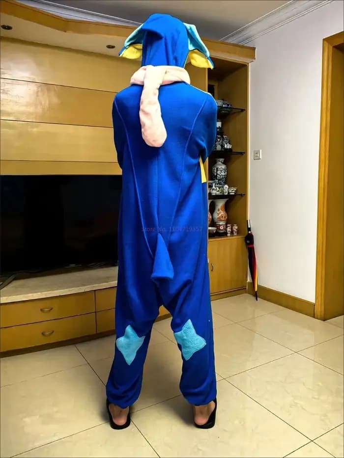 Greninja Onesie Kigurumi Lucario Pyjamas Adulte Cosplay Costume Unisexe Anime Pijamas Halloween