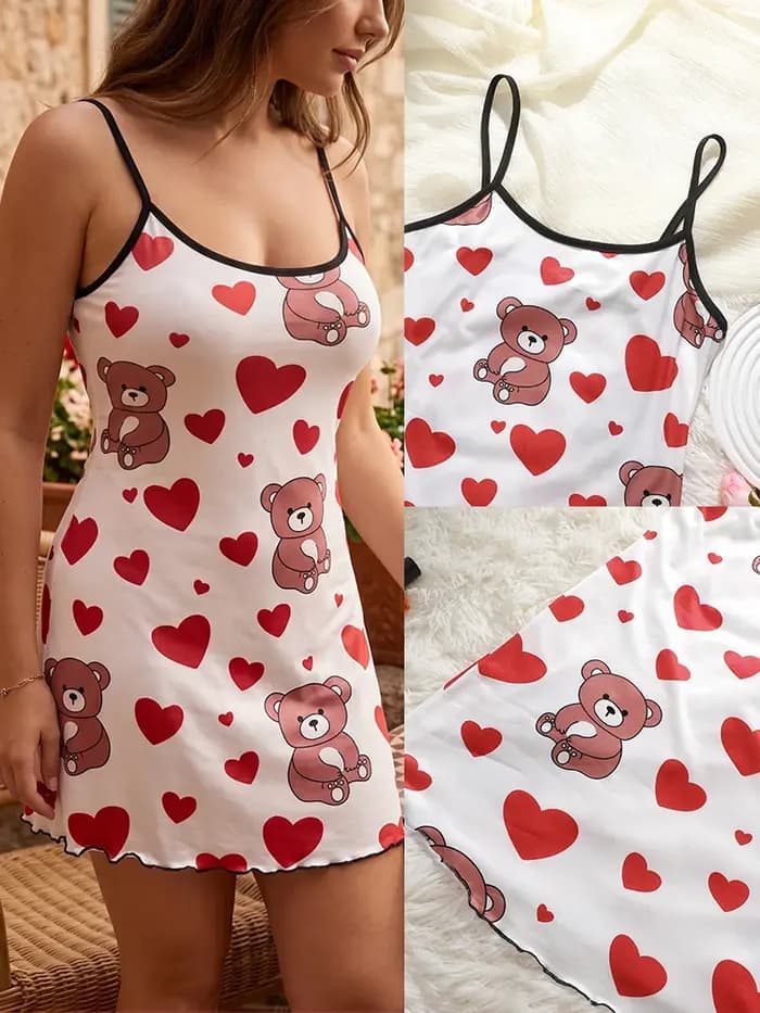 Robe de nuit d'été mignonne pour femme