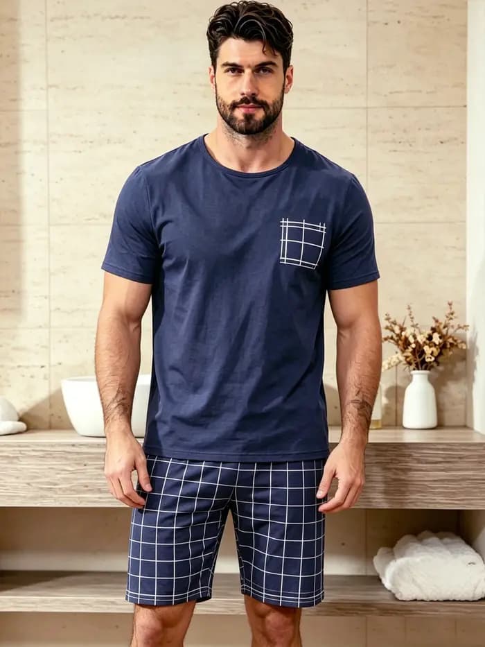 Ensemble pyjama à carreaux pour hommes