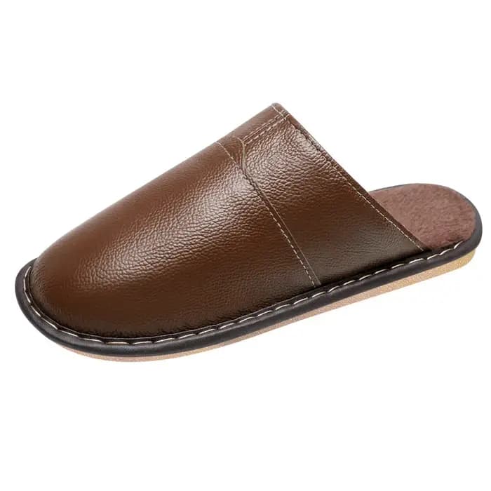 Pantoufles en cuir de marque pour hommes et femmes
