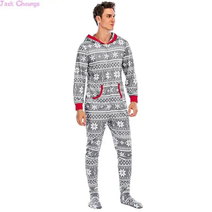 Pyjama de Noël à Manches sulfen Polyester et Coton pour Homme