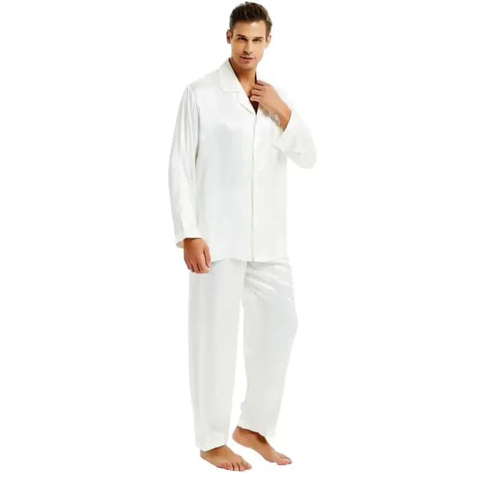 Ensemble pyjama en Satin de soie pour homme