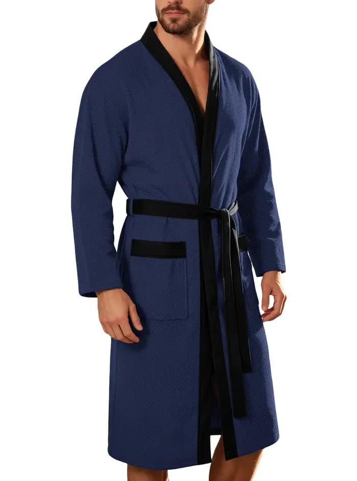 Peignoir long en tissu éponge pour homme