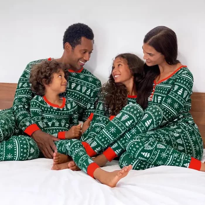 Noël famille pyjamas ensemble adulte enfant vêtements de nuit 2 pièces